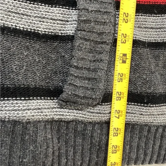 Buffalo David Bitton Men's Xl Sherpa Lined Zip Sweater Black/Grey/Red - Picture 9 of 10